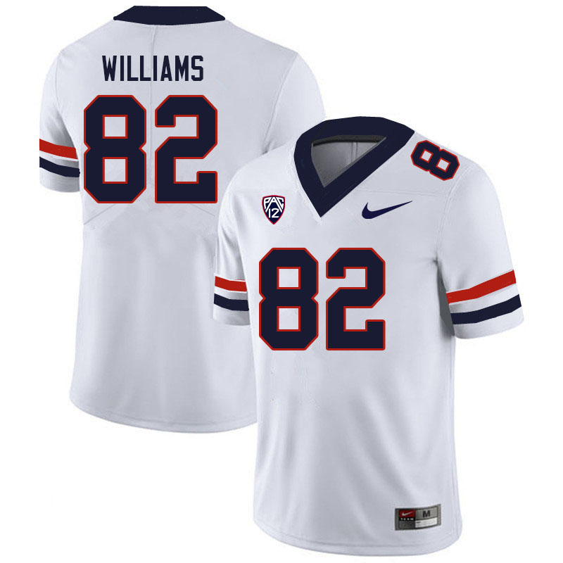 Men #82 Zach Williams Arizona Wildcats College Football Jerseys Sale-White - Click Image to Close